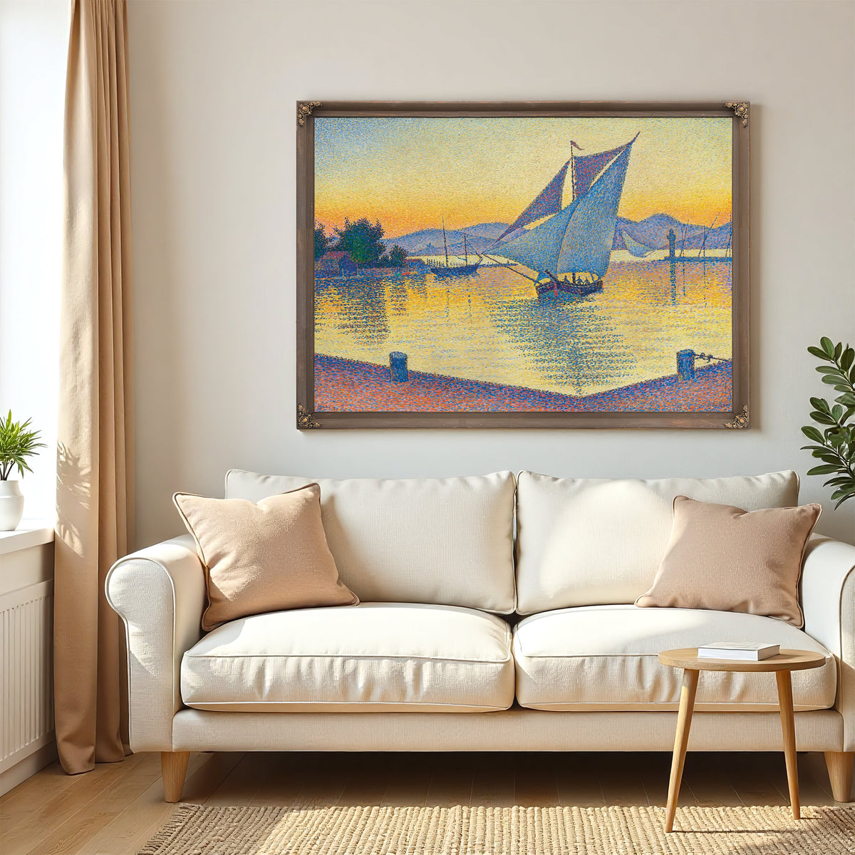 Le Port Au Soleil Couchant Opus Saint Tropez by Paul Signac