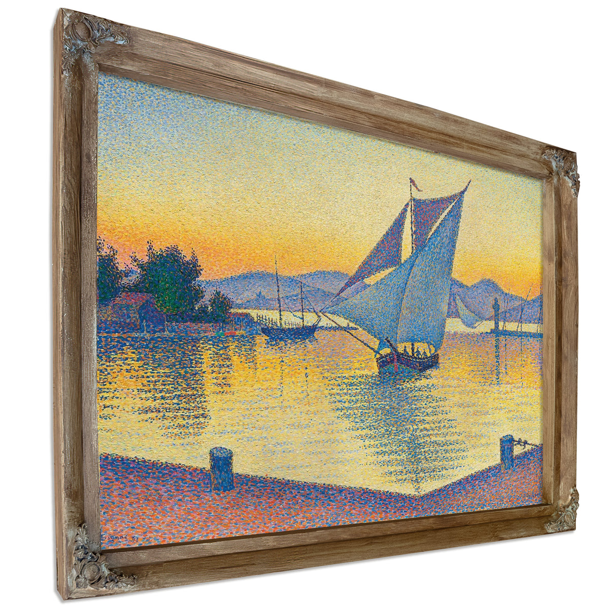 Le Port Au Soleil Couchant Opus Saint Tropez by Paul Signac