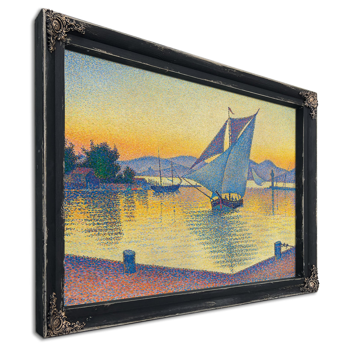 Le Port Au Soleil Couchant Opus Saint Tropez by Paul Signac
