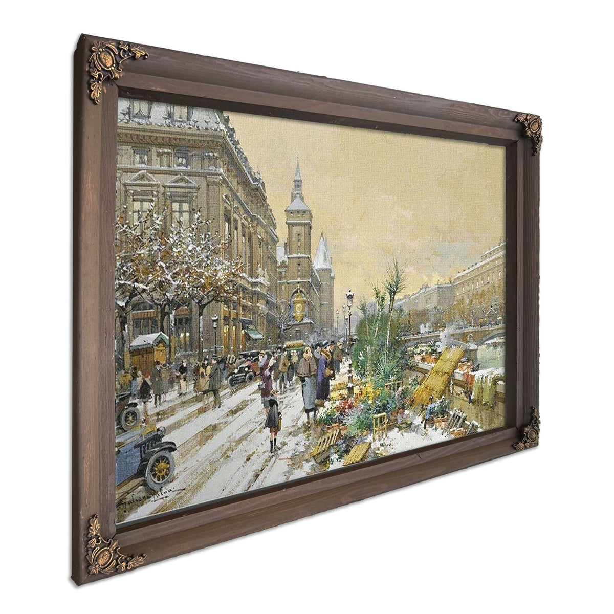 Le Quai Aux Fleurs Et La Conciergerie By Eugene Galien Laloue