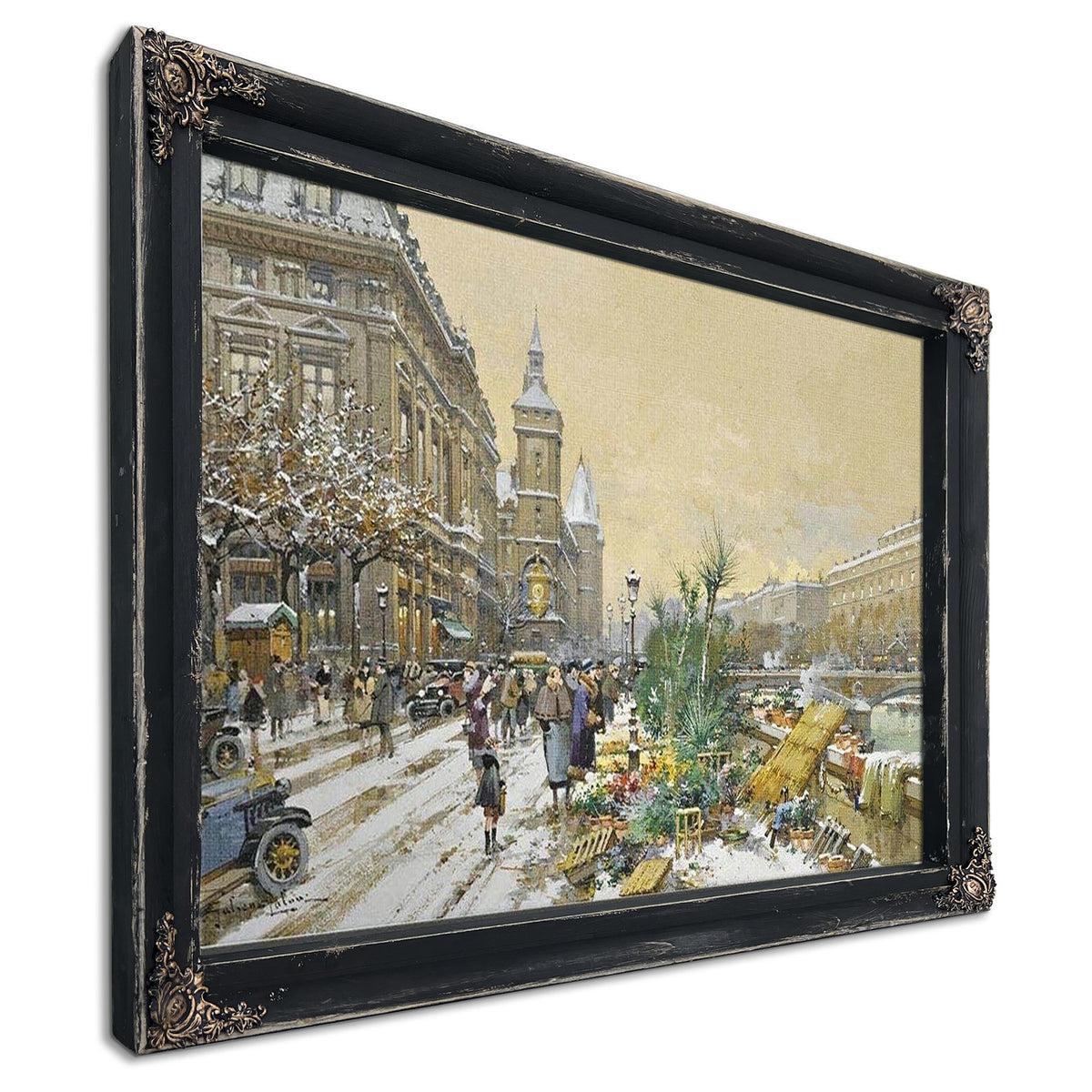 Le Quai Aux Fleurs Et La Conciergerie By Eugene Galien Laloue