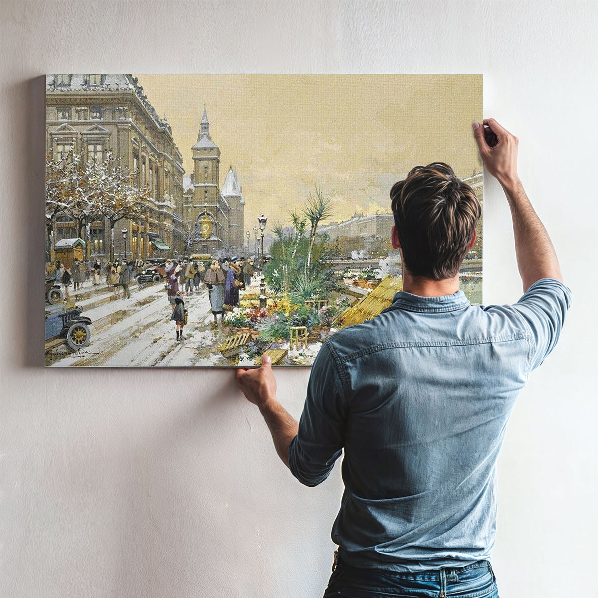 Le Quai Aux Fleurs Et La Conciergerie By Eugene Galien Laloue