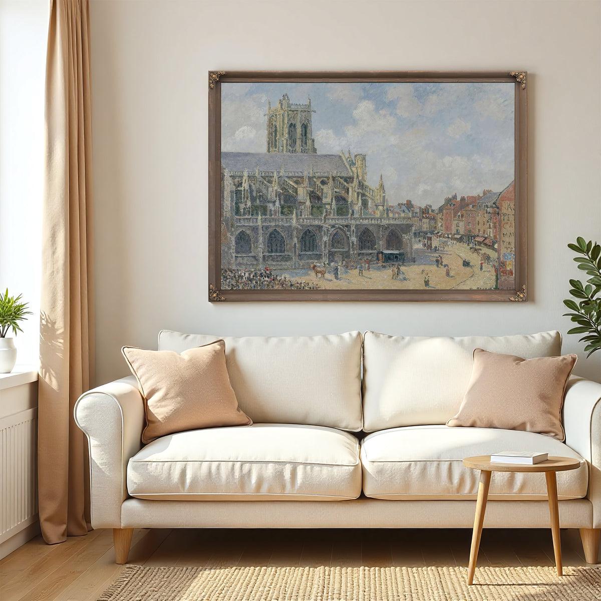 Leglise Saint Jacques A Dieppe Matin Soleil by Camille Pissarro