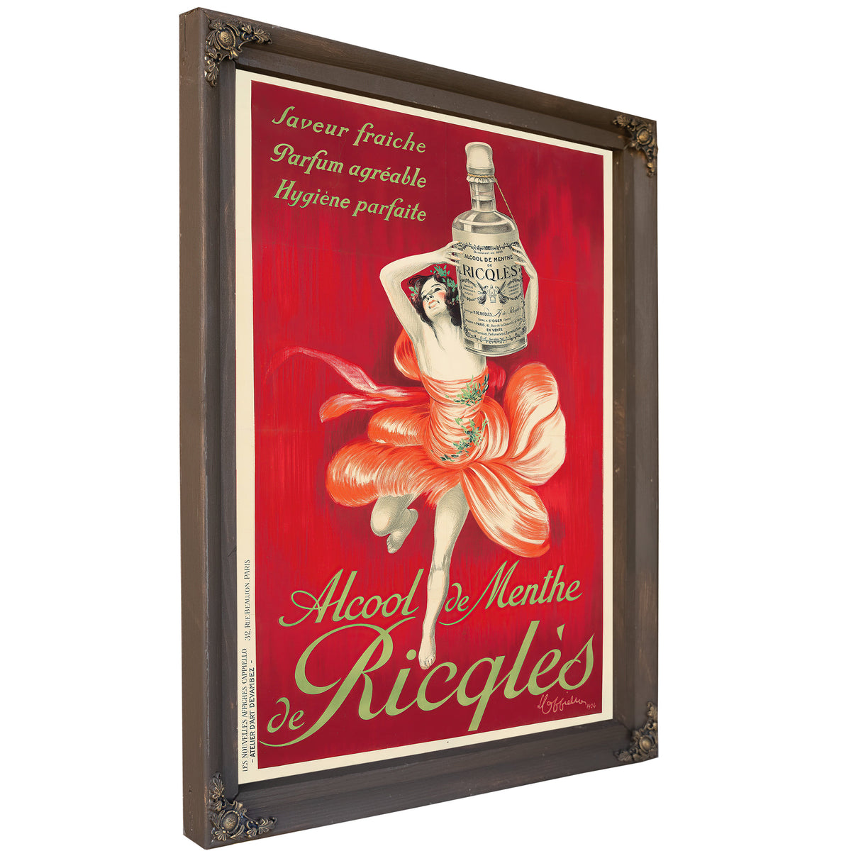 Alcool de Menthe Ricqles 1924 By Leonetto Cappiello