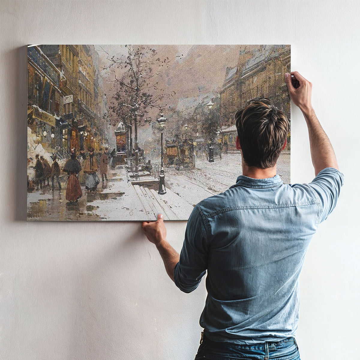 Les Grands Boulevards À Paris By Eugene Galien Laloue