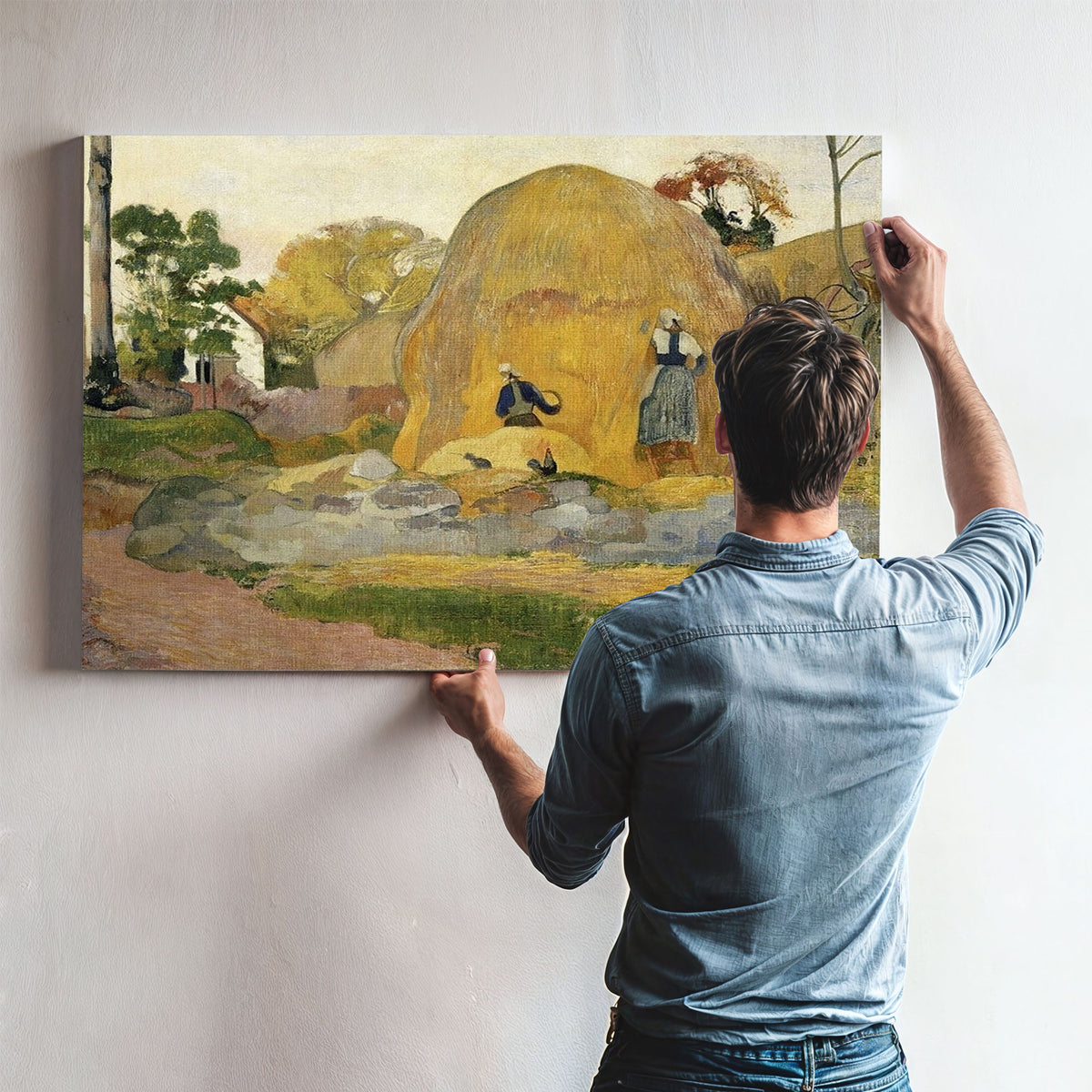 Les Meules Jaunes Ou La Moisson Blonde By Paul Gauguin