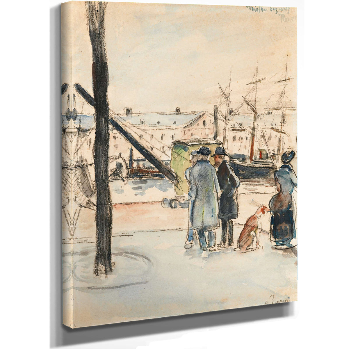 Les Quais A Rouen by Camille Pissarro