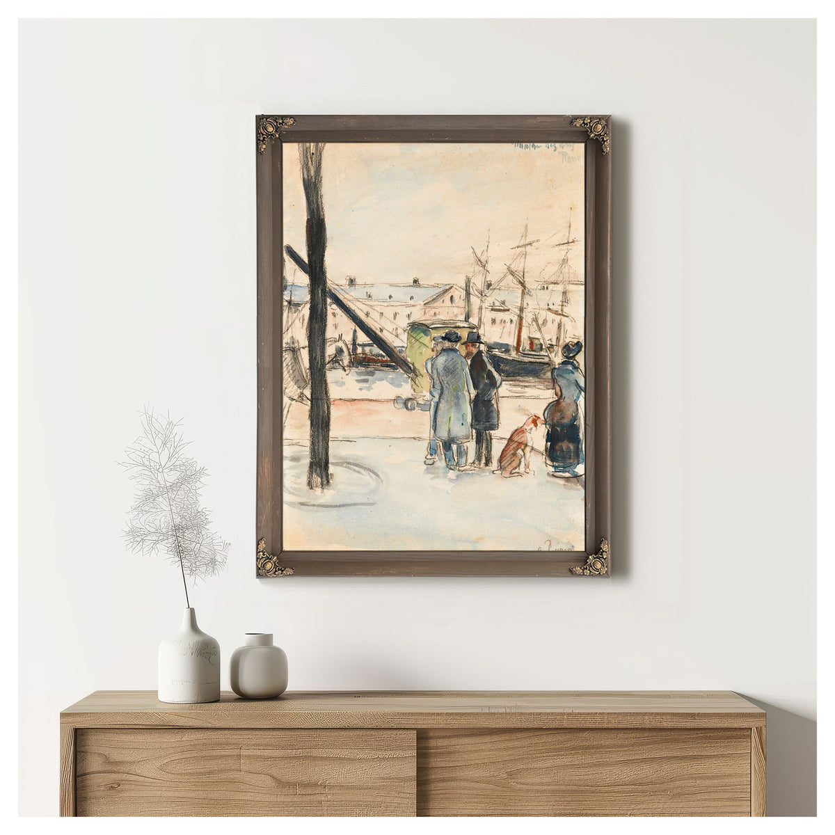 Les Quais A Rouen by Camille Pissarro