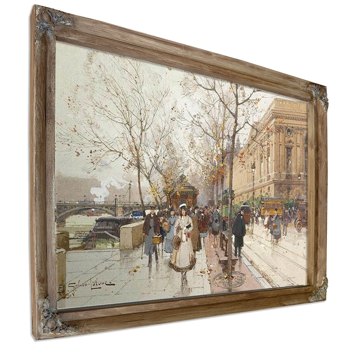 Les Quais Du Louvre By Eugene Galien Laloue