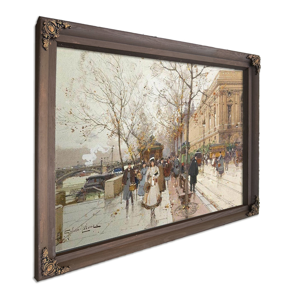 Les Quais Du Louvre By Eugene Galien Laloue