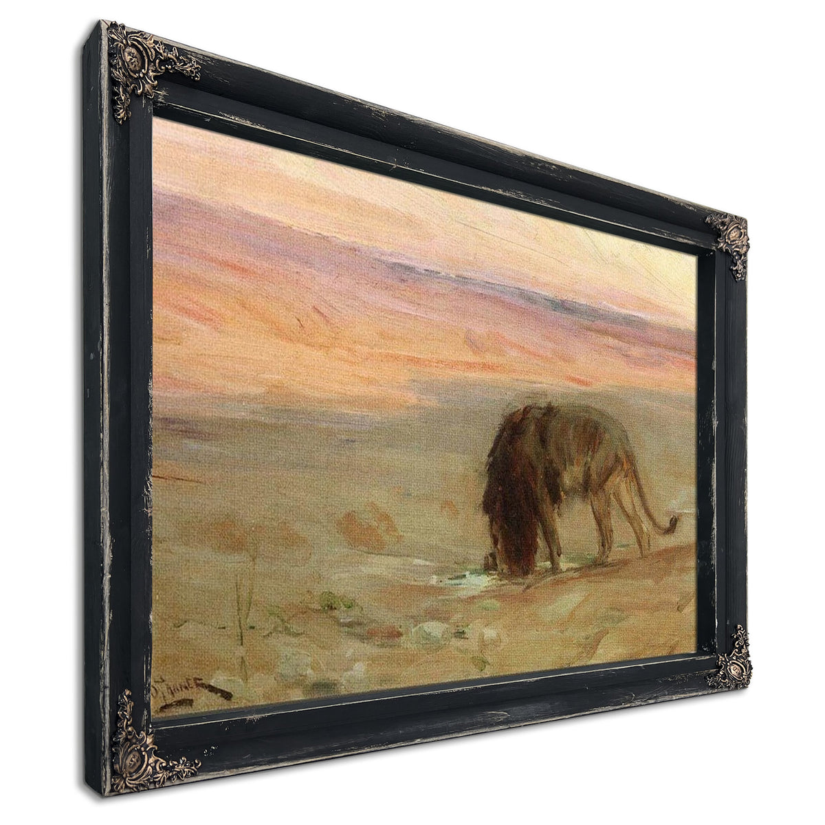 Lion Drinking By Henry Ossawa Tanner