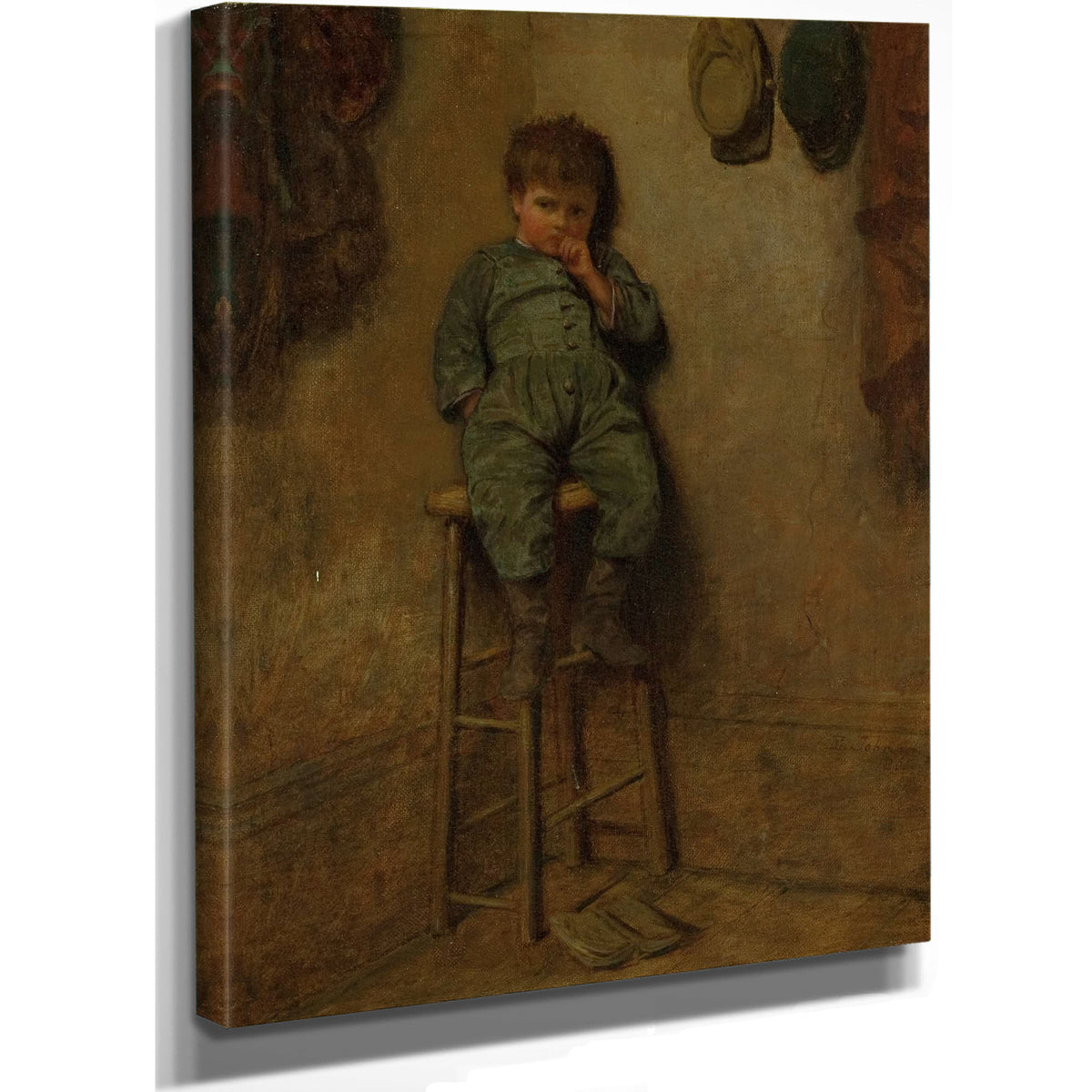 Little Boy On A Stool by Eastman Johnson