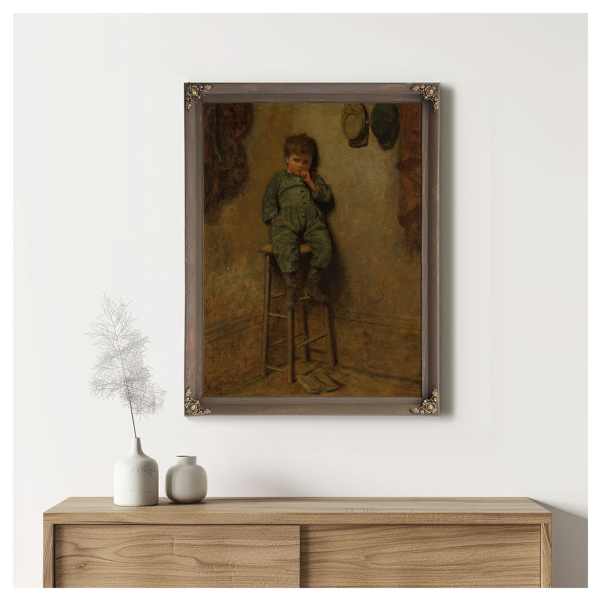 Little Boy On A Stool by Eastman Johnson
