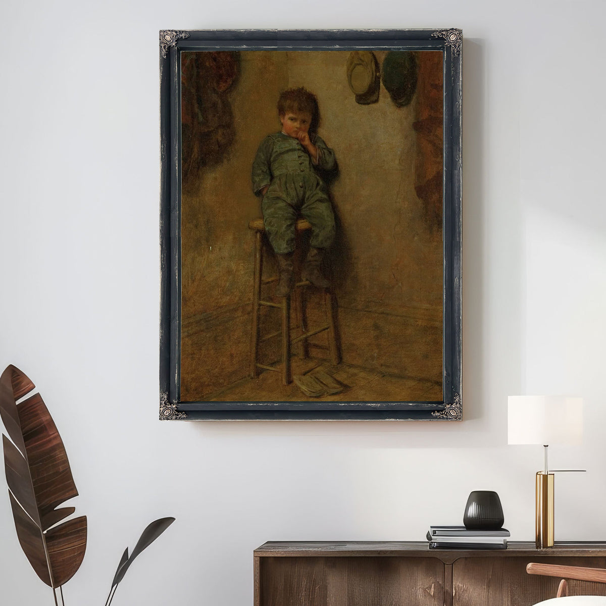Little Boy On A Stool by Eastman Johnson