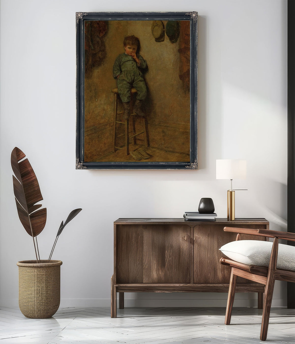 Little Boy On A Stool by Eastman Johnson
