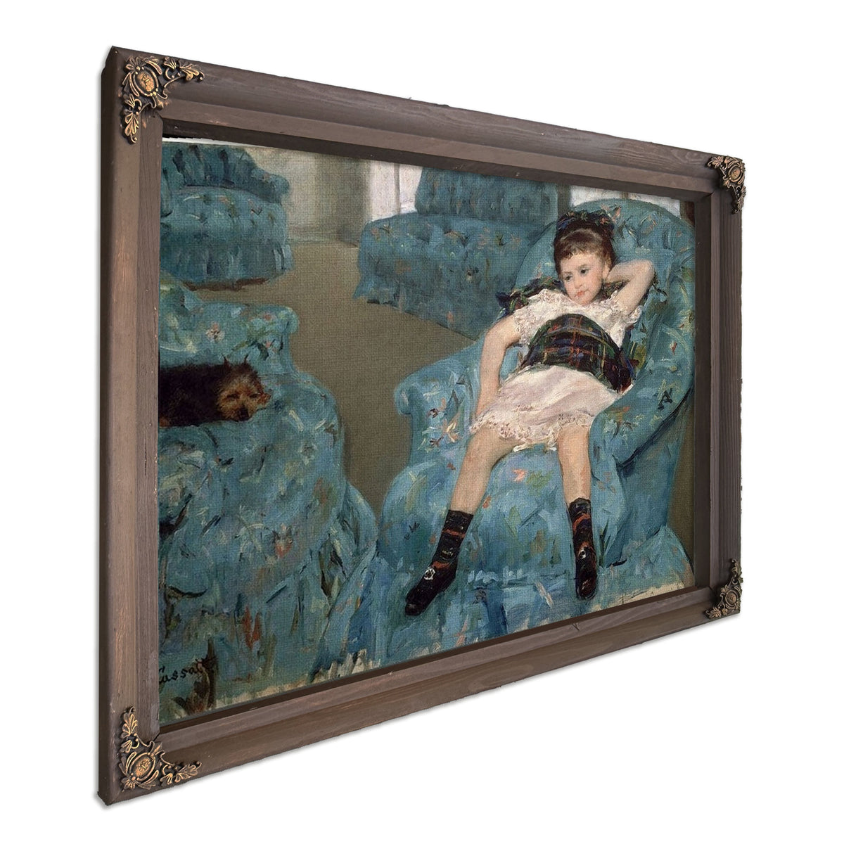 Little Girl In A Blue Armchair By Mary Cassatt