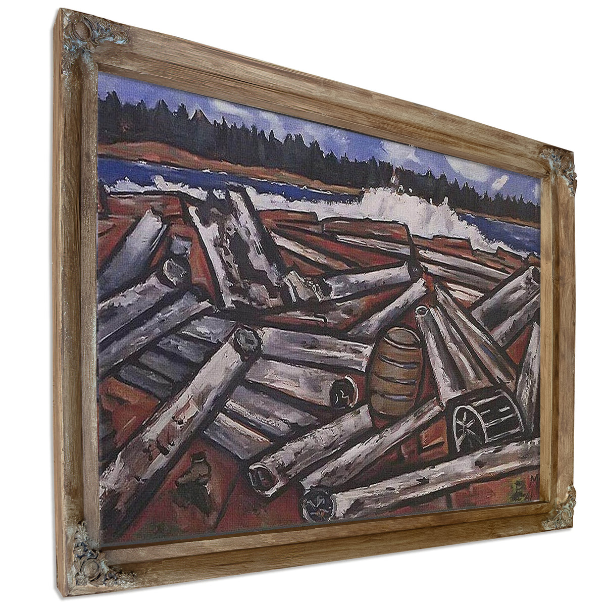 Log Jam Penobscot Bay By Marsden Hartley