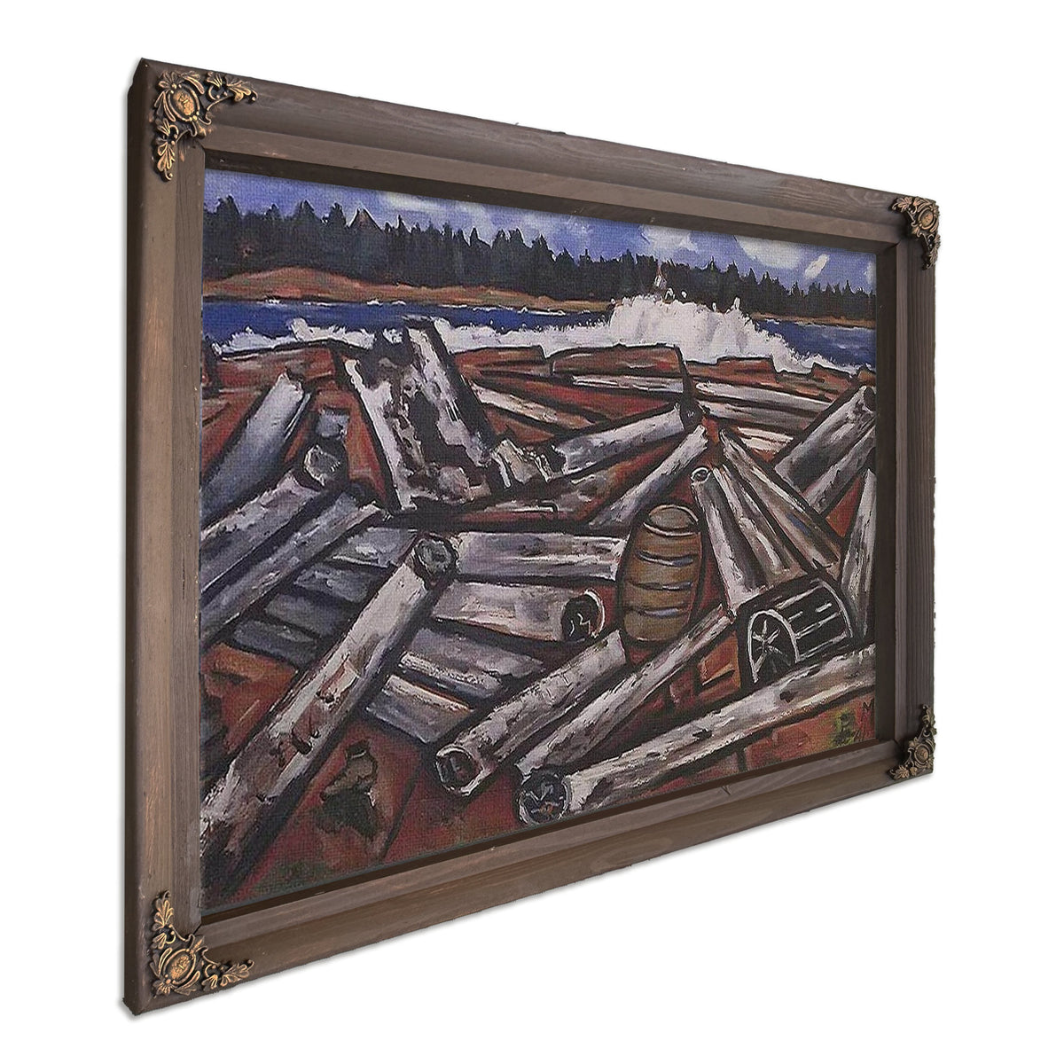 Log Jam Penobscot Bay By Marsden Hartley
