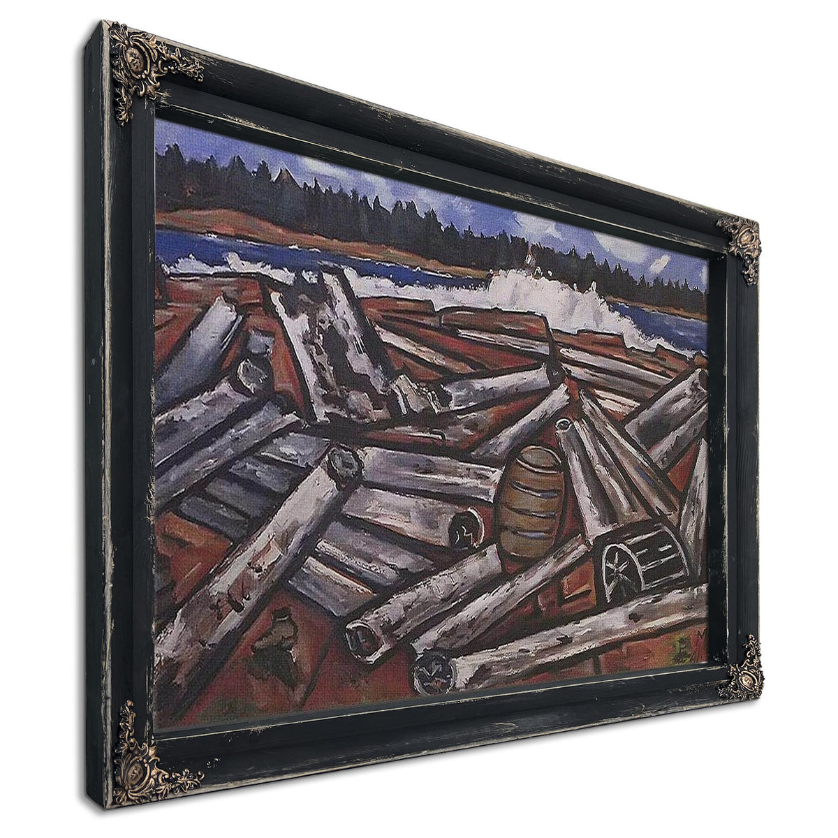 Log Jam Penobscot Bay By Marsden Hartley