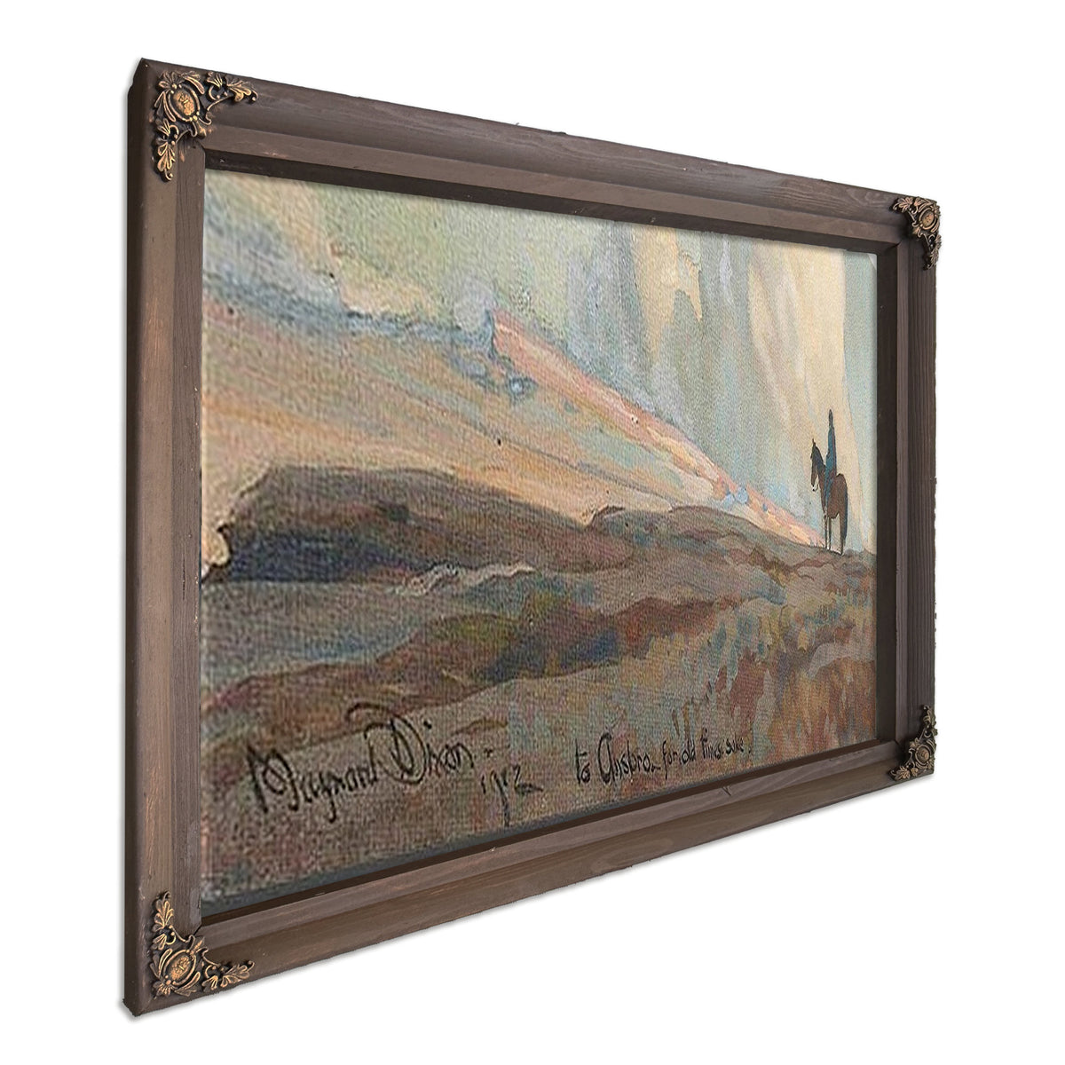 Lone Indian Gazing Across The Plains By Maynard Dixon