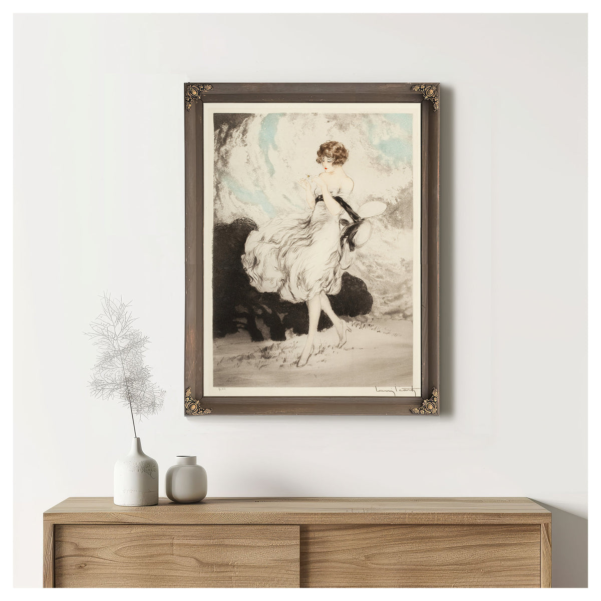 Lady a Daisy By Louis Icart