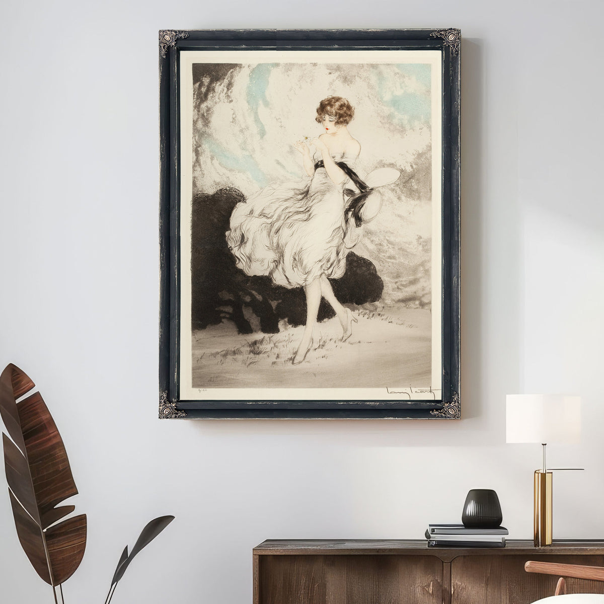 Lady a Daisy By Louis Icart