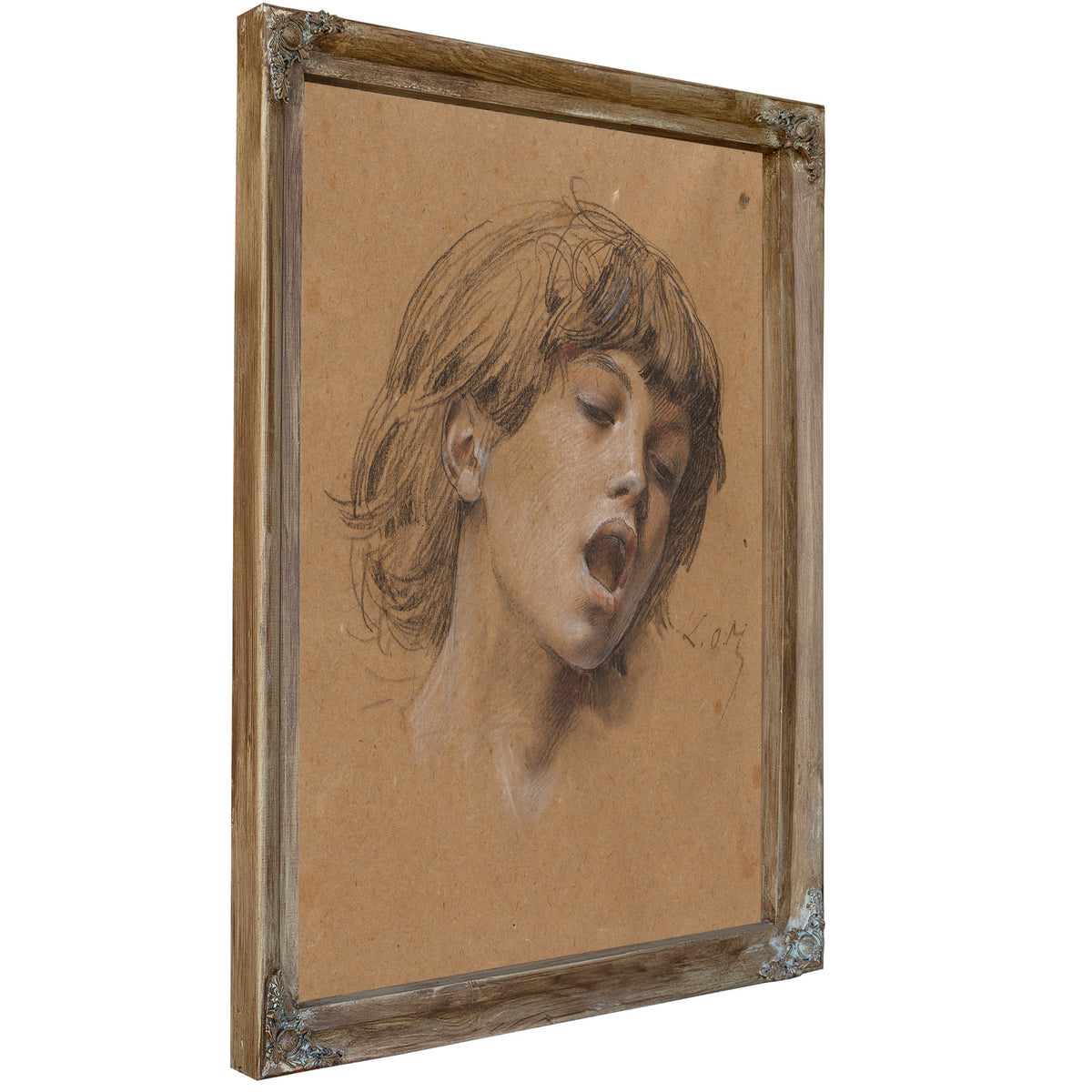 Head a Boy Singing Study Music C 1898 By Luc Olivier Merson