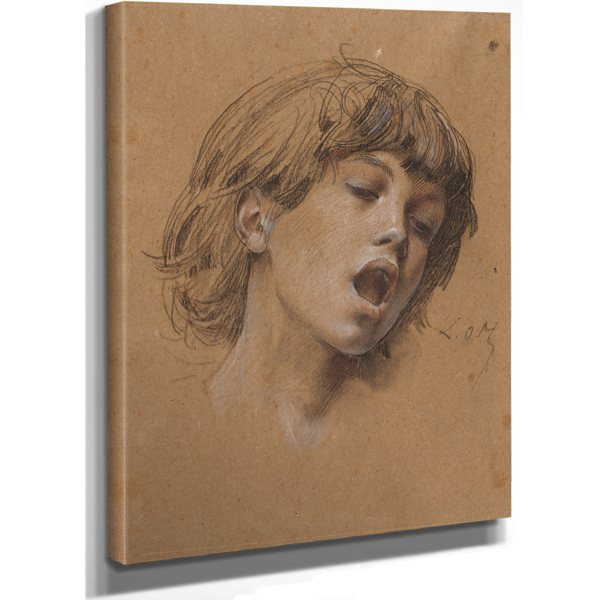 Head a Boy Singing Study Music C 1898 By Luc Olivier Merson