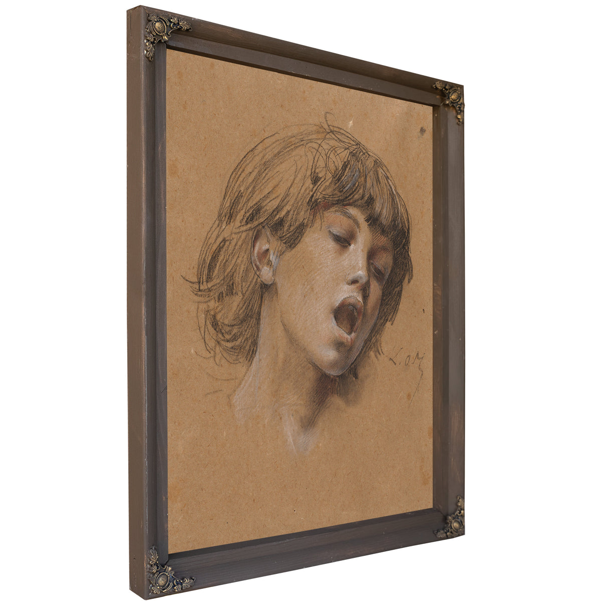 Head a Boy Singing Study Music C 1898 By Luc Olivier Merson