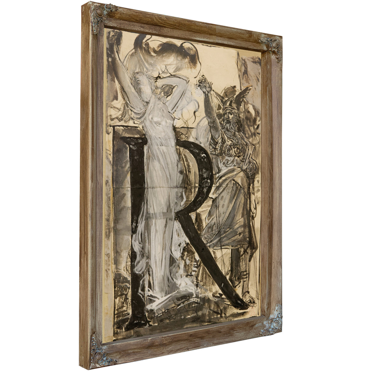 Lettre Ornee R 1885 By Luc Olivier Merson