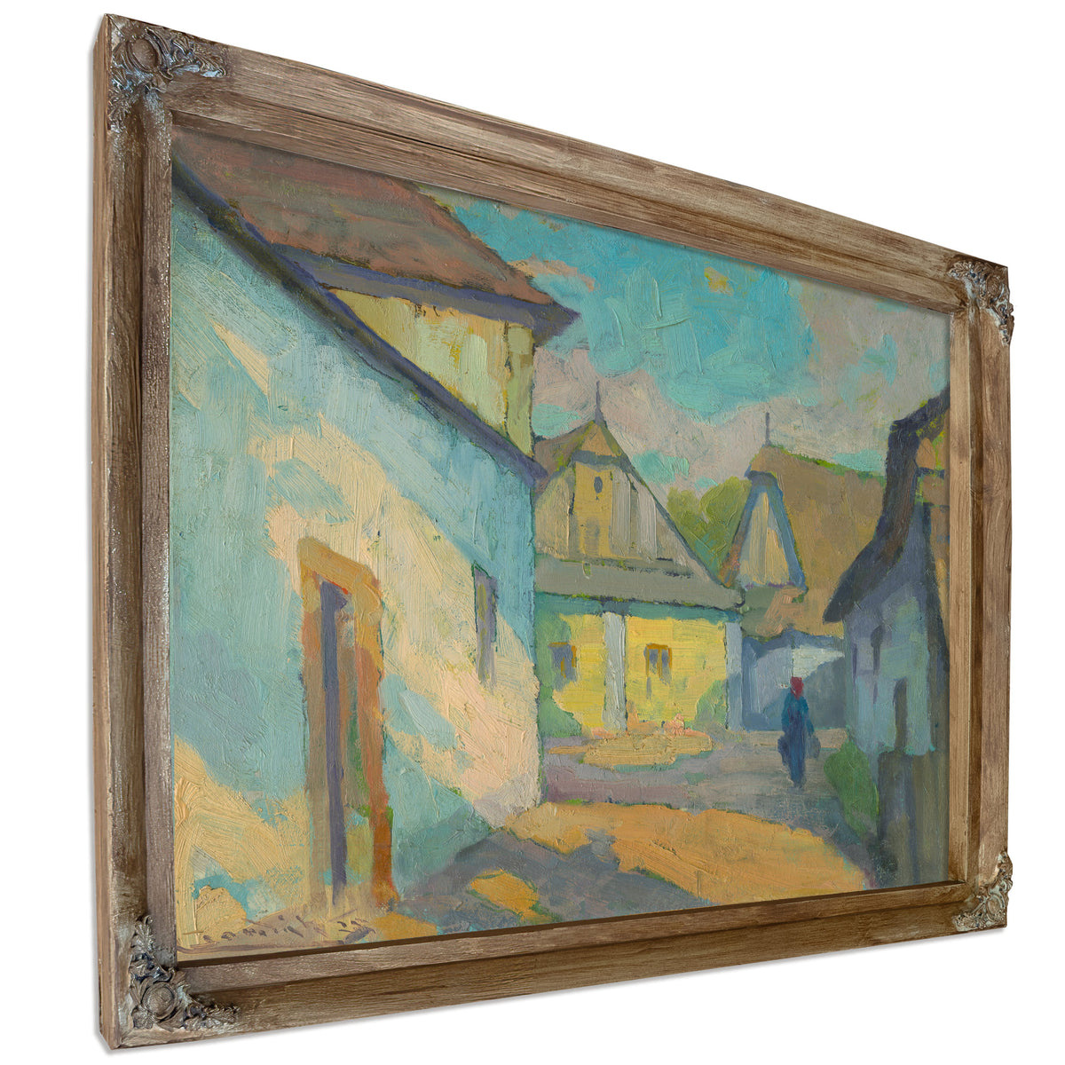 Motif an East Slovak Village By Ludovit Cordak
