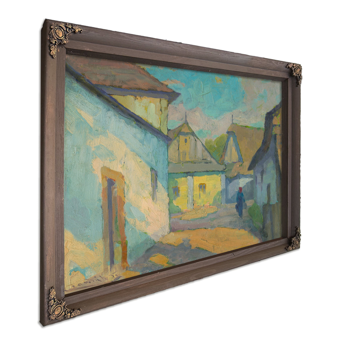 Motif an East Slovak Village By Ludovit Cordak