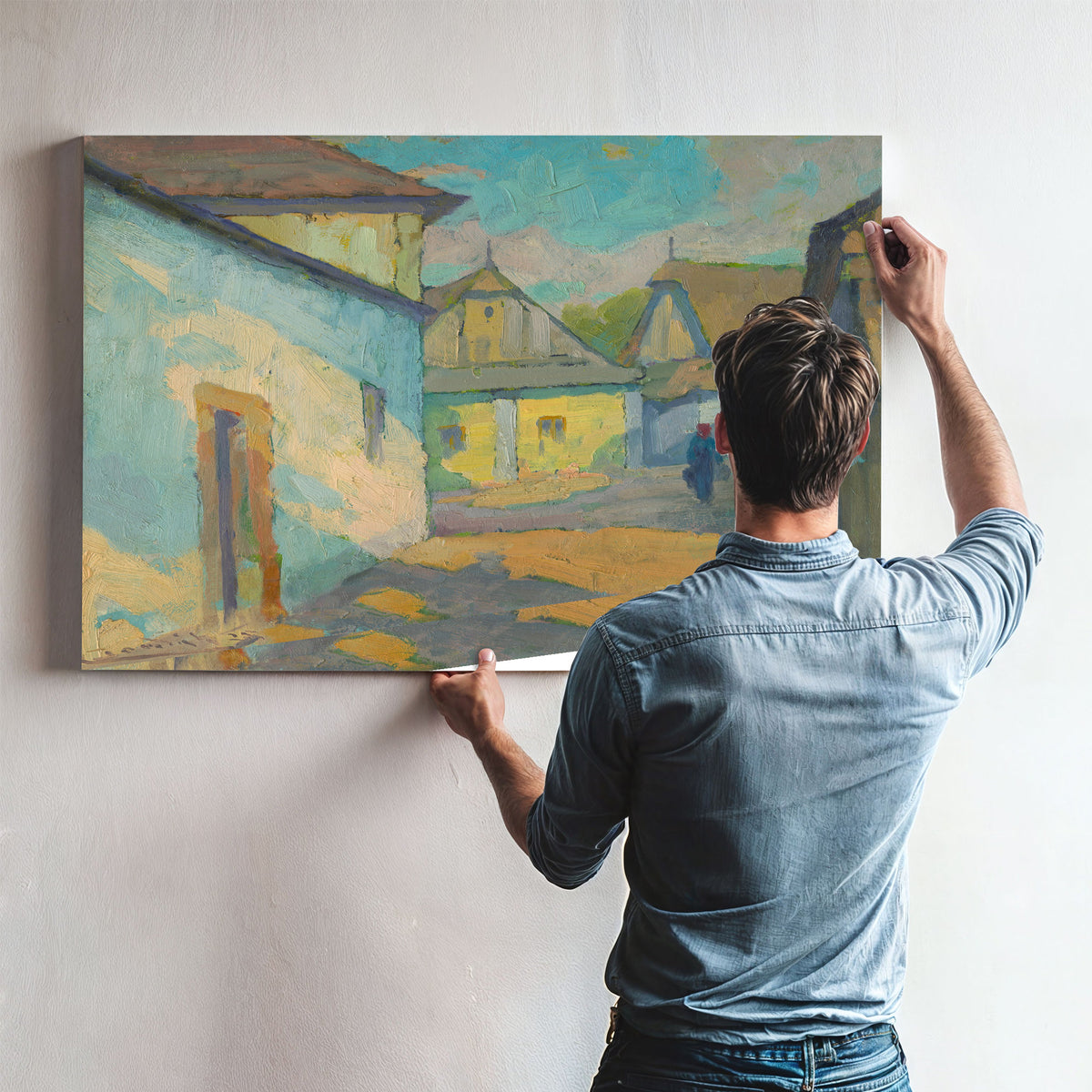 Motif an East Slovak Village By Ludovit Cordak