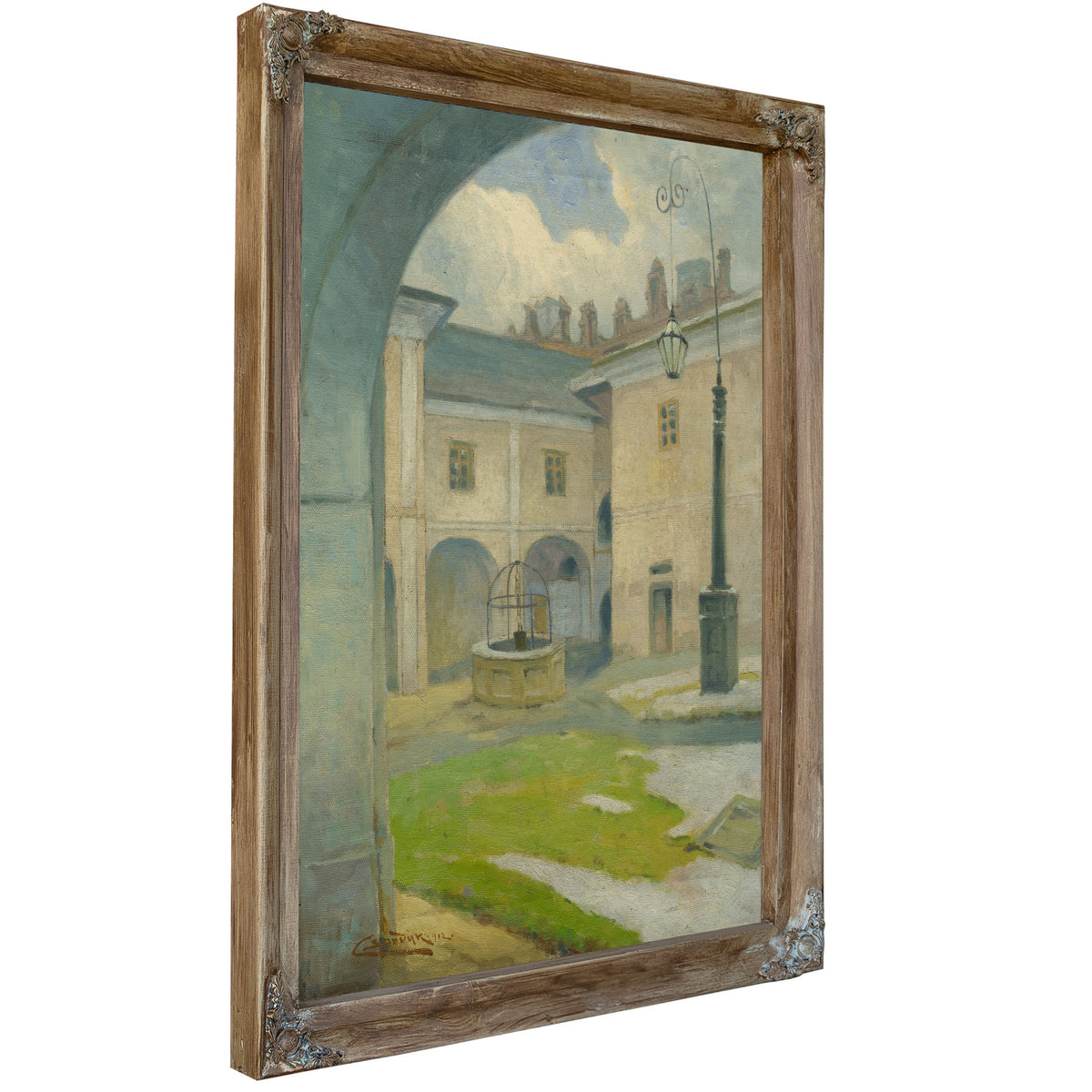 The Courtyard the Renaissance Manor By Ludovit Cordak