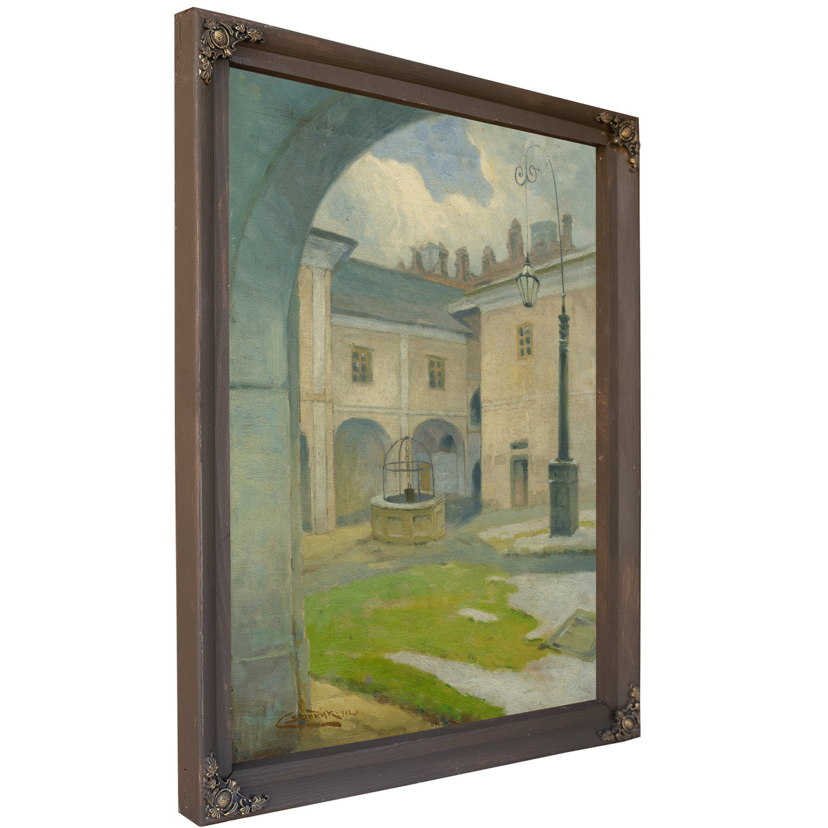 The Courtyard the Renaissance Manor By Ludovit Cordak