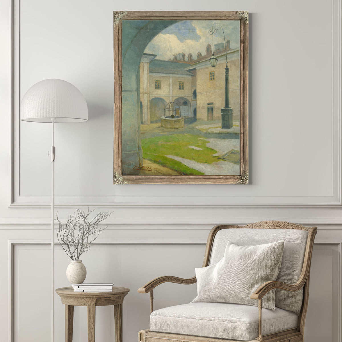 The Courtyard the Renaissance Manor By Ludovit Cordak