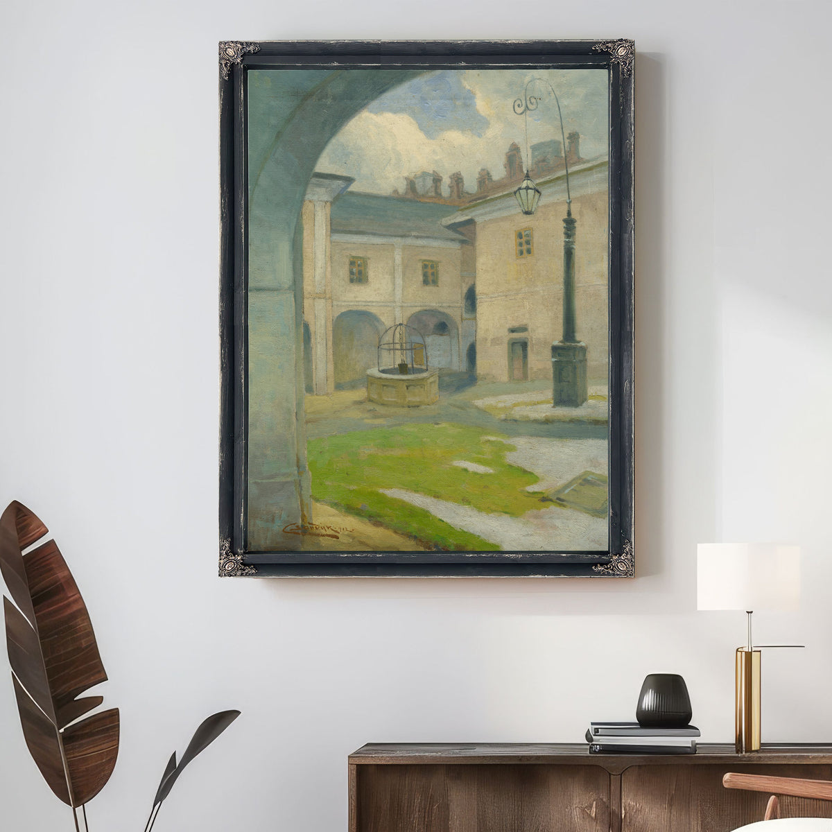The Courtyard the Renaissance Manor By Ludovit Cordak