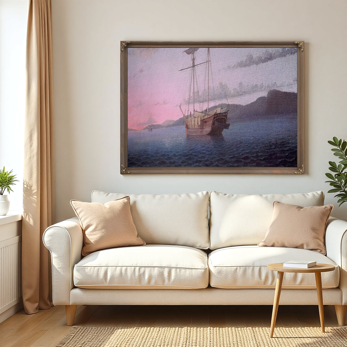 Lumber Schooners At Evening On Penobscot Bay (1863) By Fitz Henry Lane