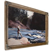 Man Fishing A New England Stream By Winslow Homer