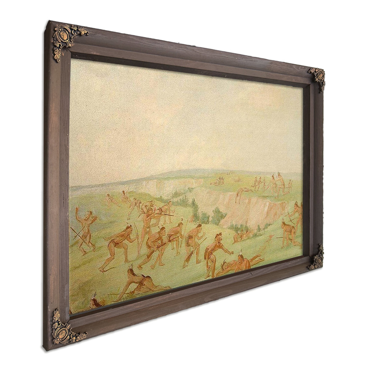 Mandan Attacking A Party Of Arikara By George Catlin