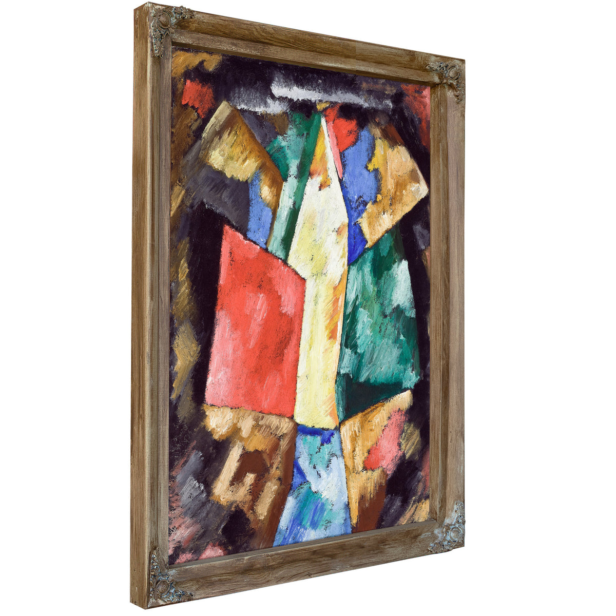 Abstraction Blue Yellow Green Circa By Marsden Hartley