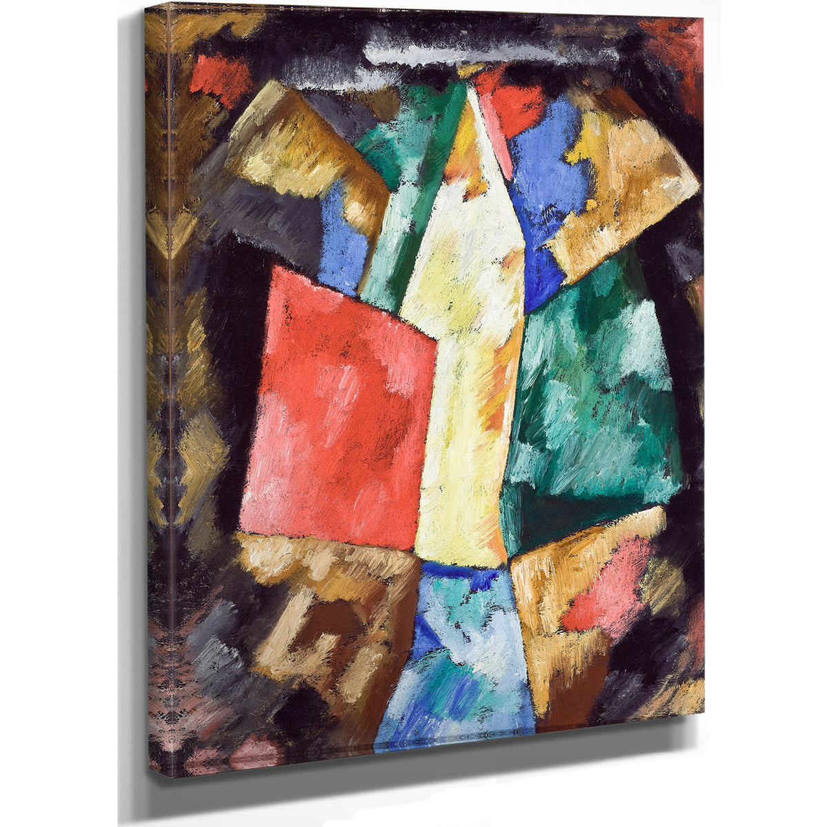 Abstraction Blue Yellow Green Circa By Marsden Hartley