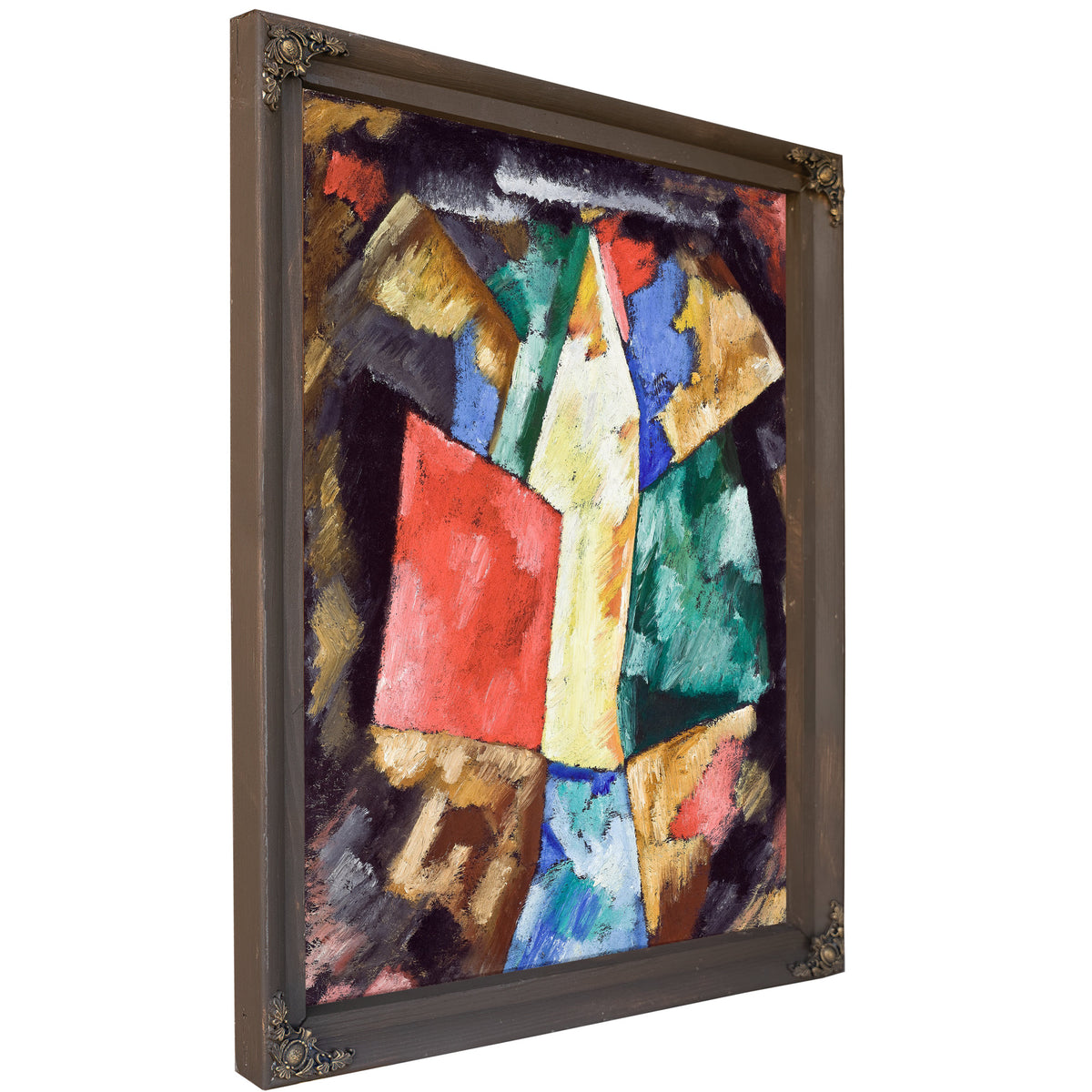 Abstraction Blue Yellow Green Circa By Marsden Hartley