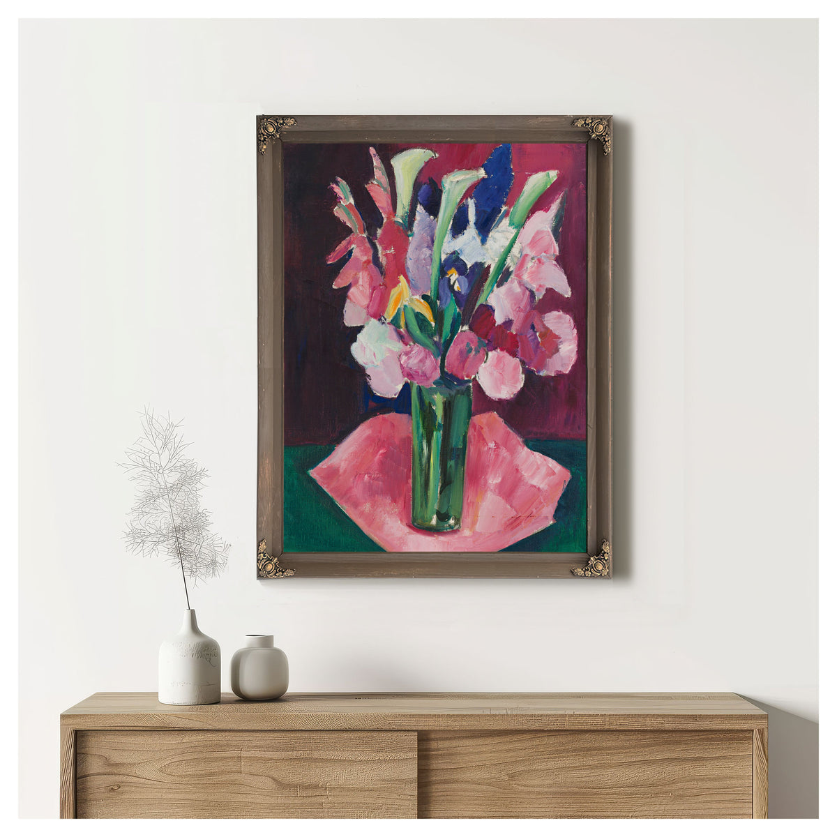 Flowers a Vase By Marsden Hartley