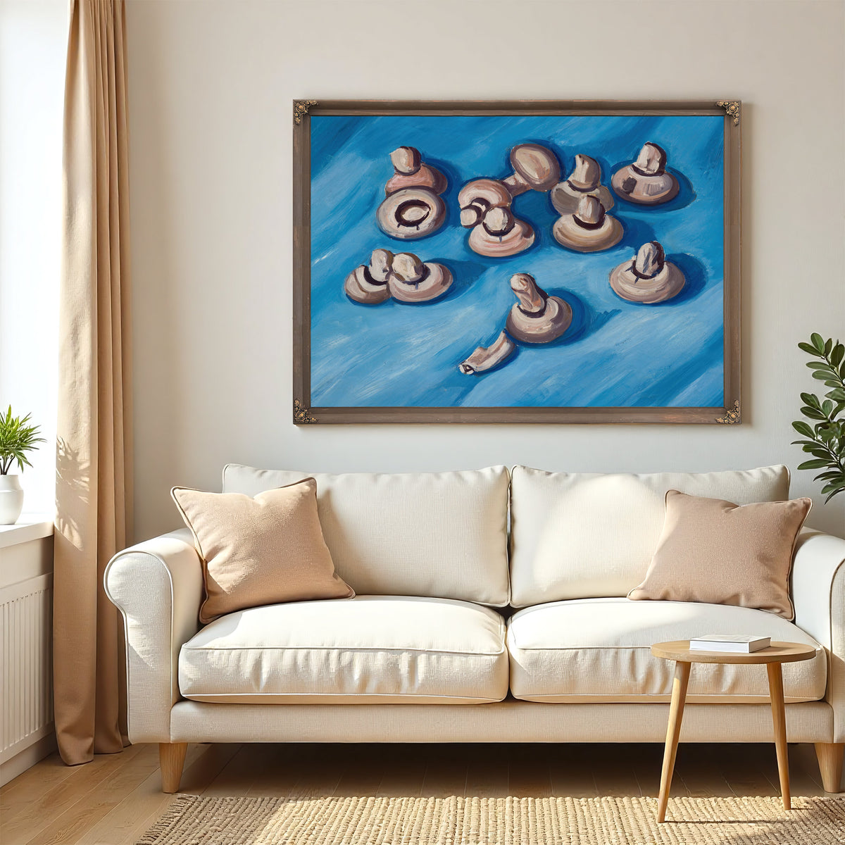 Mushrooms a Blue Background 1926 By Marsden Hartley