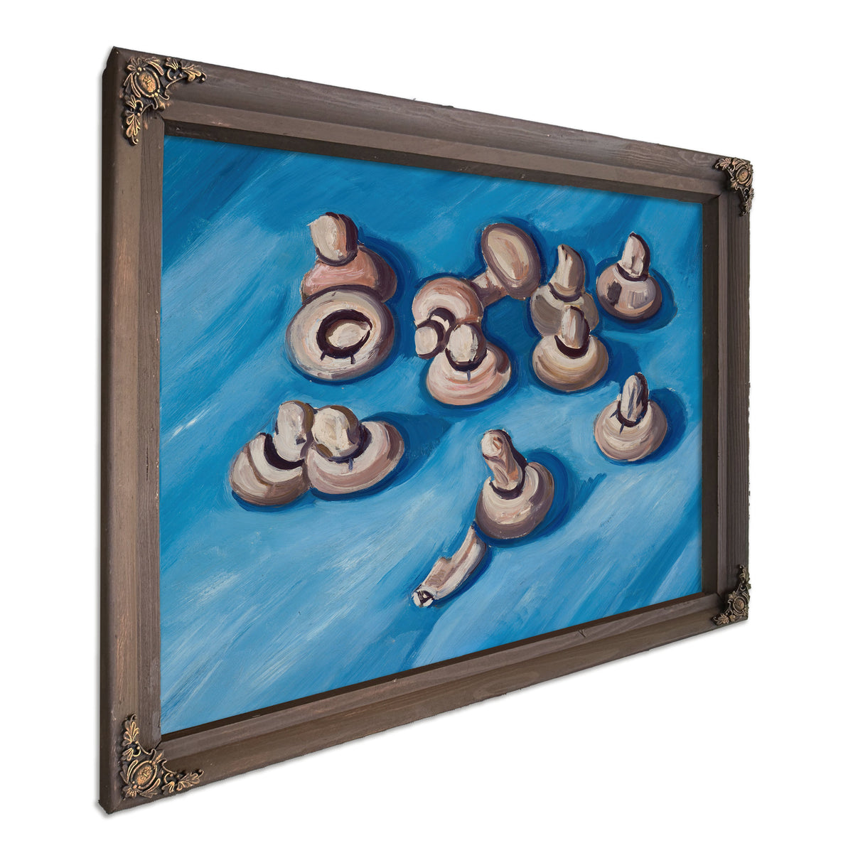Mushrooms a Blue Background 1926 By Marsden Hartley