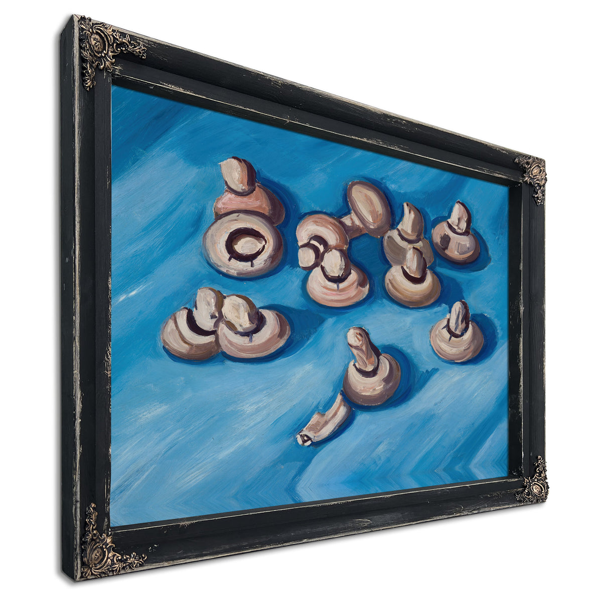 Mushrooms a Blue Background 1926 By Marsden Hartley