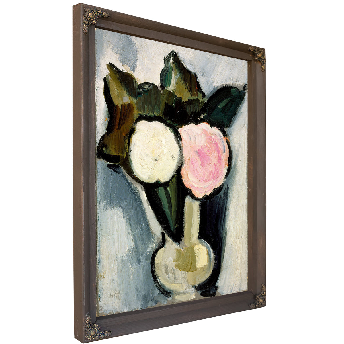 Pink White Flowers a Vase Circa 1929 By Marsden Hartley