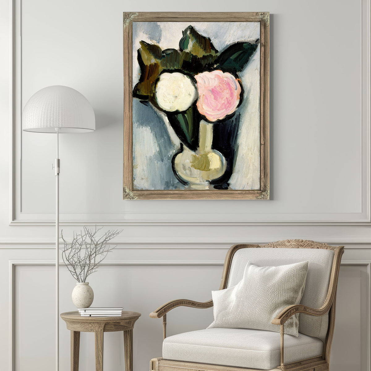 Pink White Flowers a Vase Circa 1929 By Marsden Hartley