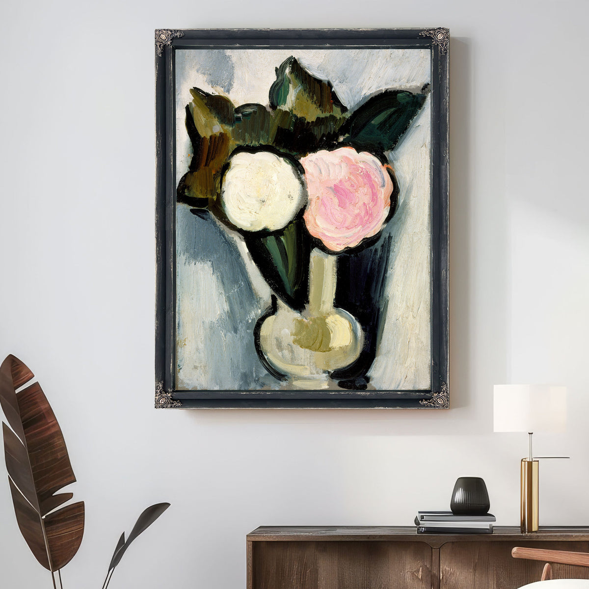 Pink White Flowers a Vase Circa 1929 By Marsden Hartley